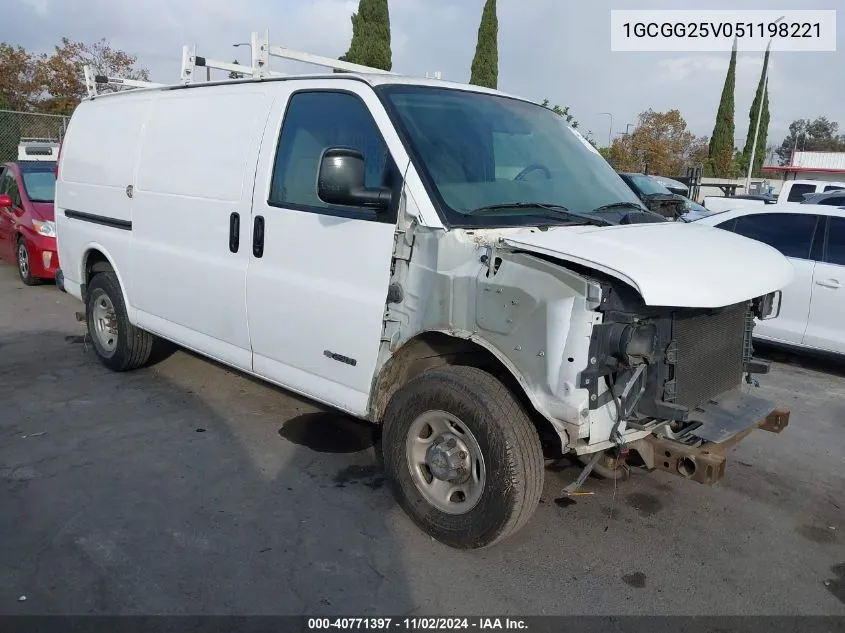 2005 Chevrolet Express VIN: 1GCGG25V051198221 Lot: 40771397