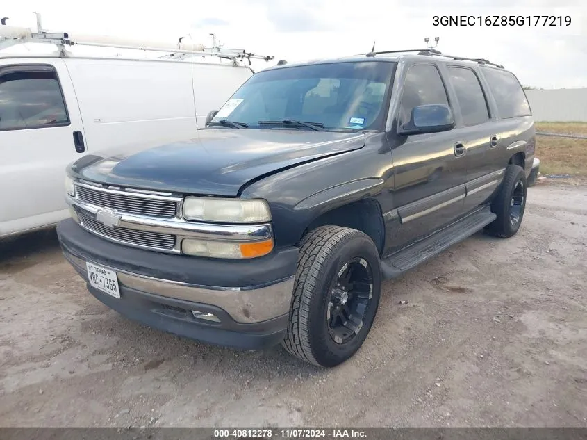 2005 Chevrolet Suburban 1500 Lt VIN: 3GNEC16Z85G177219 Lot: 40812278