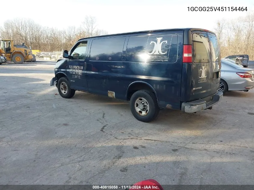 2005 Chevrolet Express VIN: 1GCGG25V451154464 Lot: 40815058