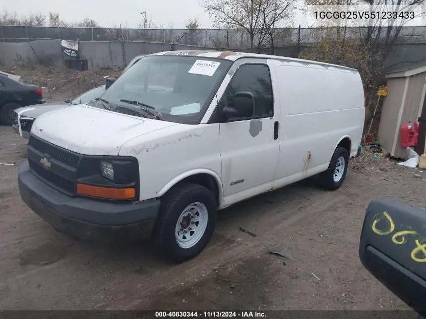 2005 Chevrolet Express VIN: 1GCGG25V551233433 Lot: 40830344