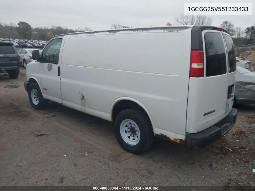 2005 Chevrolet Express VIN: 1GCGG25V551233433 Lot: 40830344