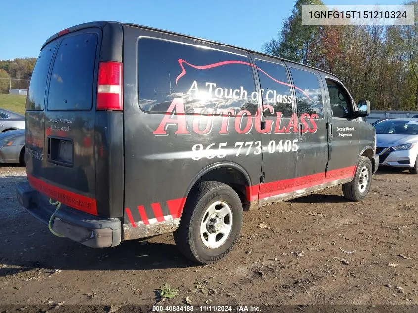 2005 Chevrolet Express VIN: 1GNFG15T151210324 Lot: 40834188