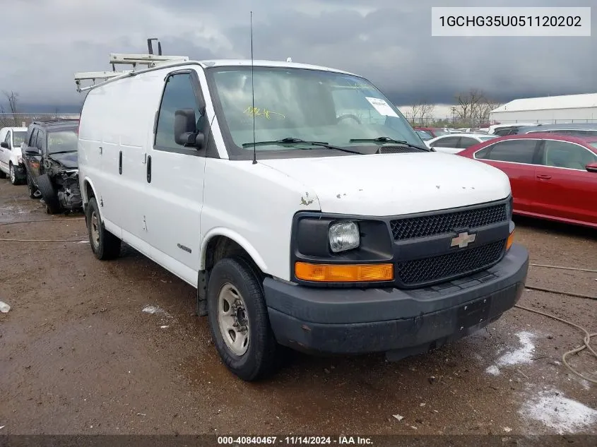 2005 Chevrolet Express VIN: 1GCHG35U051120202 Lot: 40840467