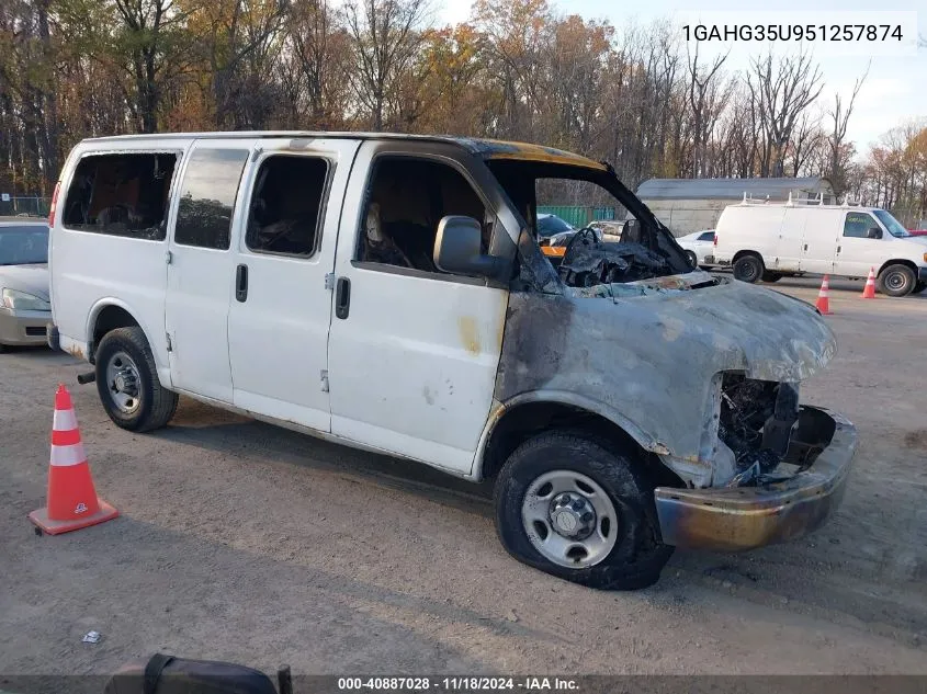 2005 Chevrolet Express VIN: 1GAHG35U951257874 Lot: 40887028