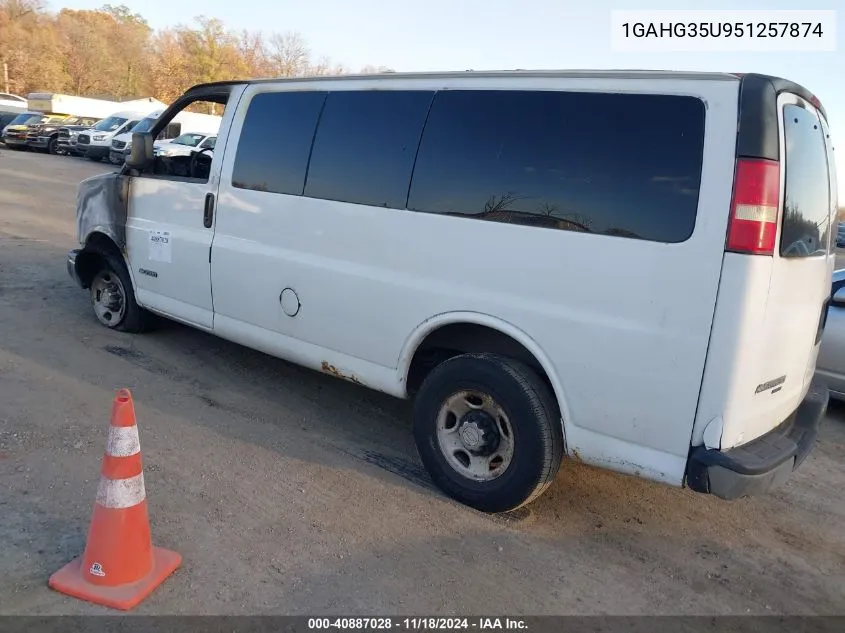 2005 Chevrolet Express VIN: 1GAHG35U951257874 Lot: 40887028