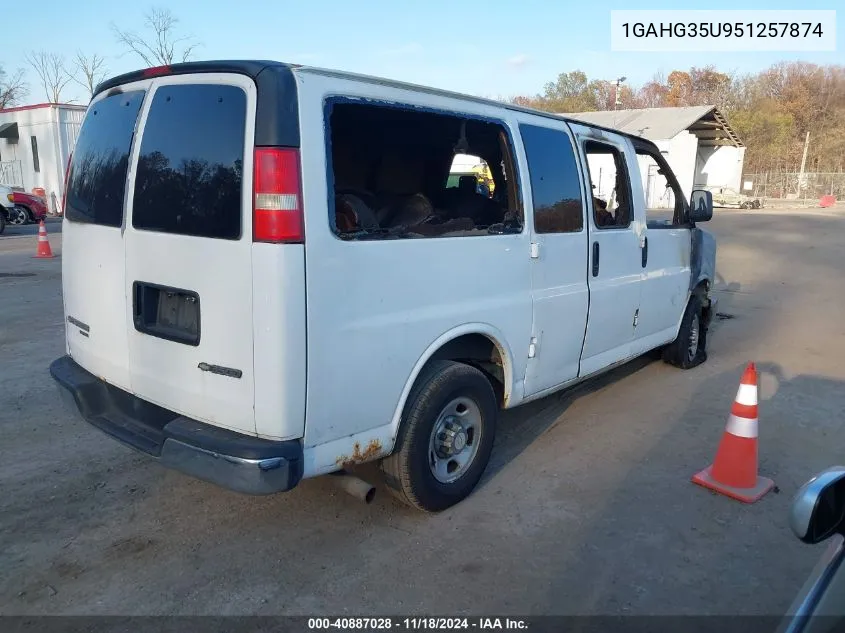 2005 Chevrolet Express VIN: 1GAHG35U951257874 Lot: 40887028