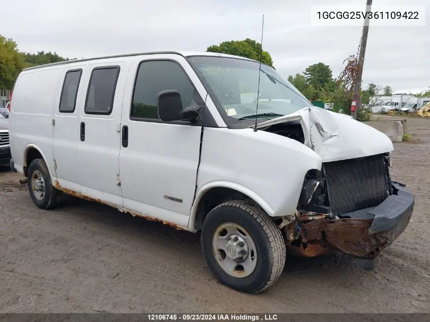 2006 Chevrolet Express VIN: 1GCGG25V361109422 Lot: 12106745