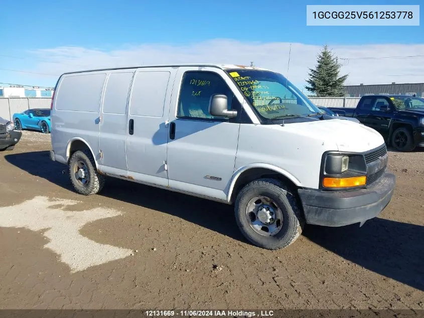 2006 Chevrolet Express VIN: 1GCGG25V561253778 Lot: 12131669