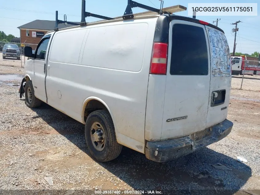 2006 Chevrolet Express Work Van VIN: 1GCGG25V561175051 Lot: 39357400