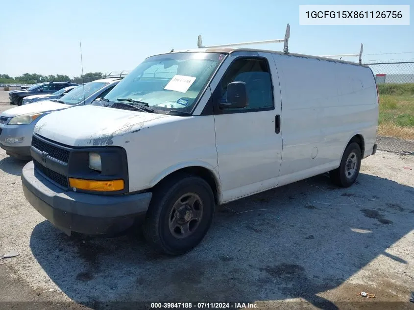 2006 Chevrolet Express Work Van VIN: 1GCFG15X861126756 Lot: 39847188