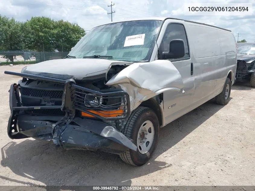 1GCGG29V061204594 2006 Chevrolet Express Work Van