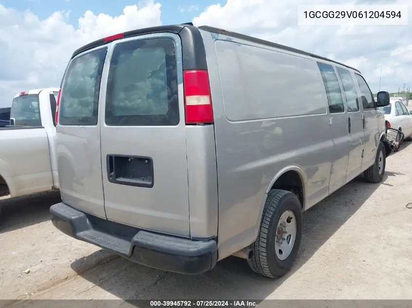 2006 Chevrolet Express Work Van VIN: 1GCGG29V061204594 Lot: 39945792