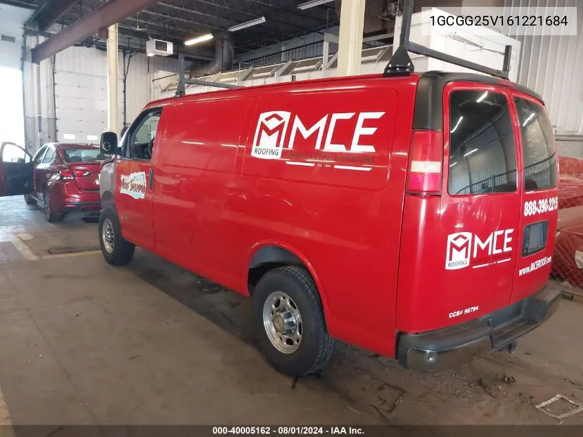 2006 Chevrolet Express Work Van VIN: 1GCGG25V161221684 Lot: 40005162