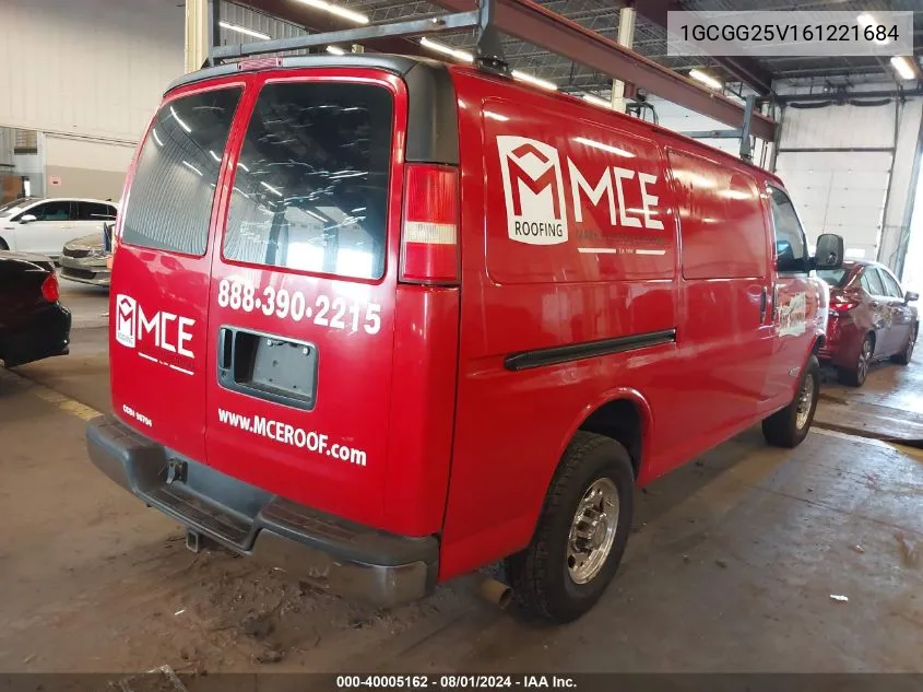 2006 Chevrolet Express Work Van VIN: 1GCGG25V161221684 Lot: 40005162