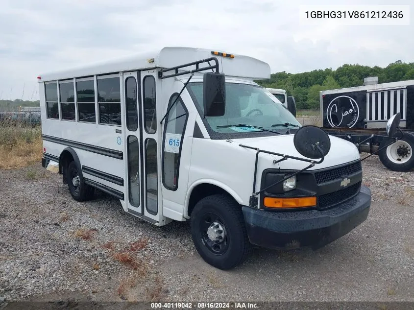 2006 Chevrolet Express Cutaway Work Van VIN: 1GBHG31V861212436 Lot: 40119042