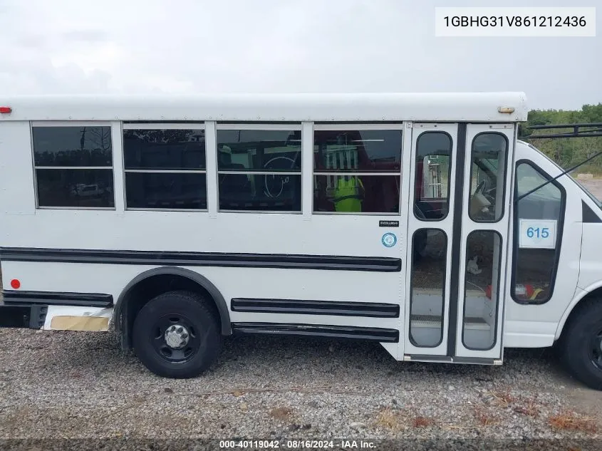 2006 Chevrolet Express Cutaway Work Van VIN: 1GBHG31V861212436 Lot: 40119042