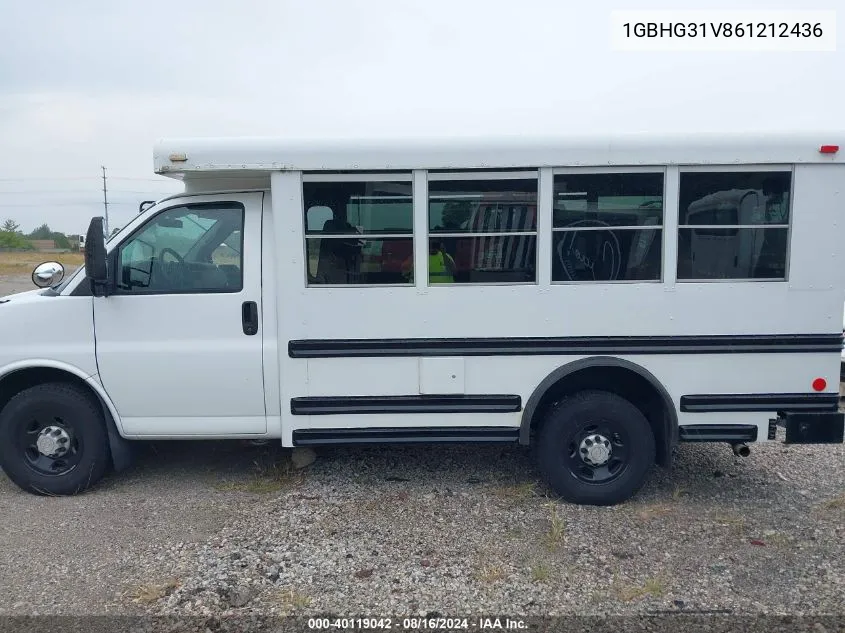 2006 Chevrolet Express Cutaway Work Van VIN: 1GBHG31V861212436 Lot: 40119042