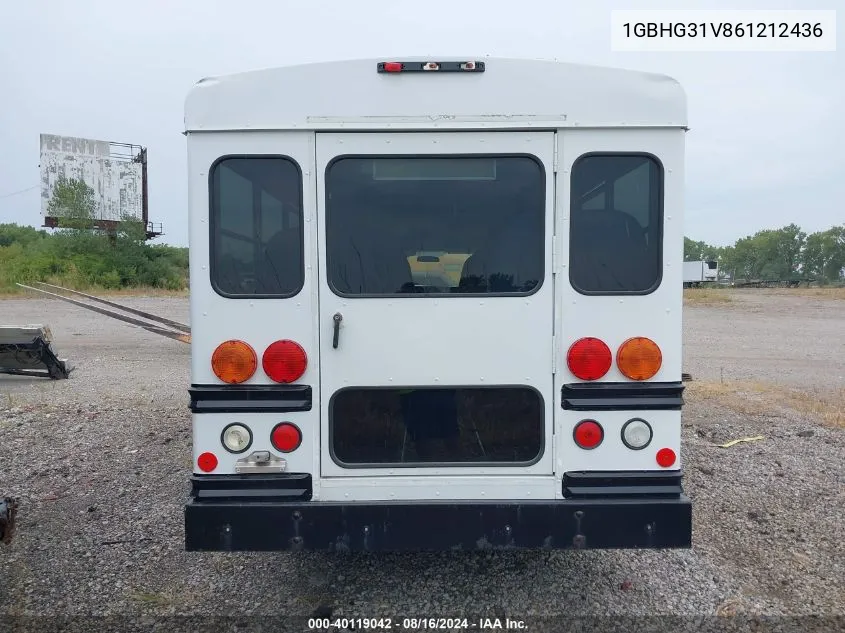 2006 Chevrolet Express Cutaway Work Van VIN: 1GBHG31V861212436 Lot: 40119042