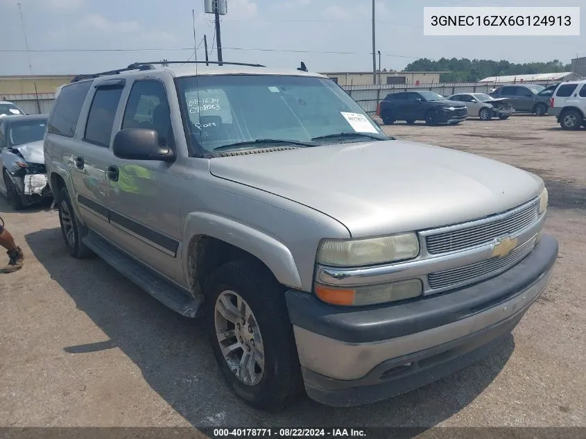 2006 Chevrolet Suburban 1500 Ls VIN: 3GNEC16ZX6G124913 Lot: 40178771