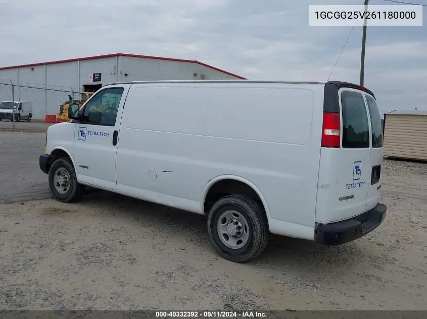 1GCGG25V261180000 2006 Chevrolet Express Work Van