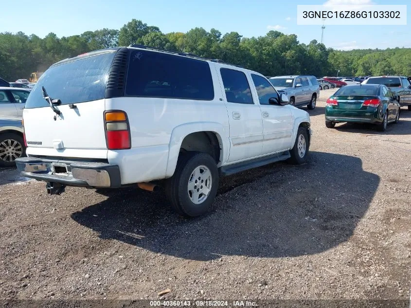 3GNEC16Z86G103302 2006 Chevrolet Suburban 1500 Lt