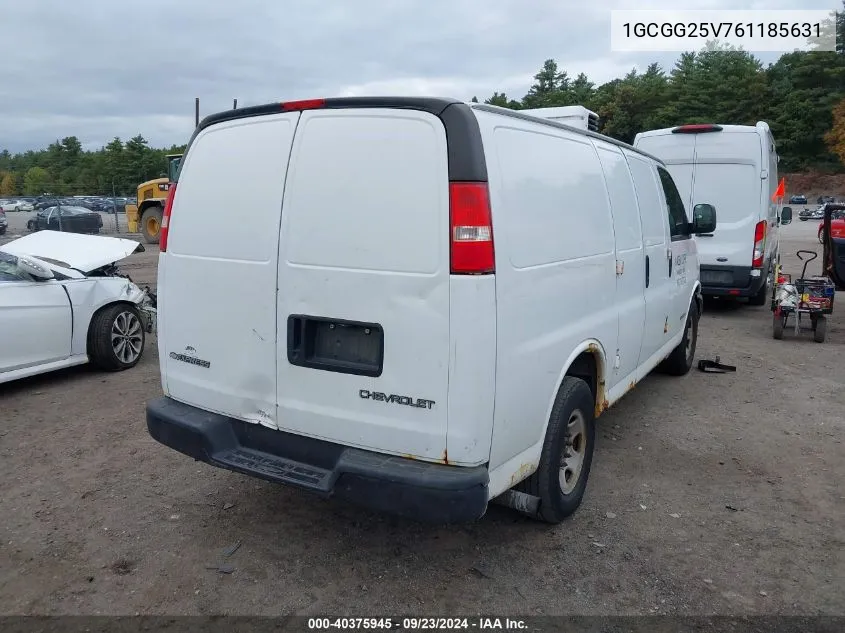 2006 Chevrolet Express Work Van VIN: 1GCGG25V761185631 Lot: 40375945