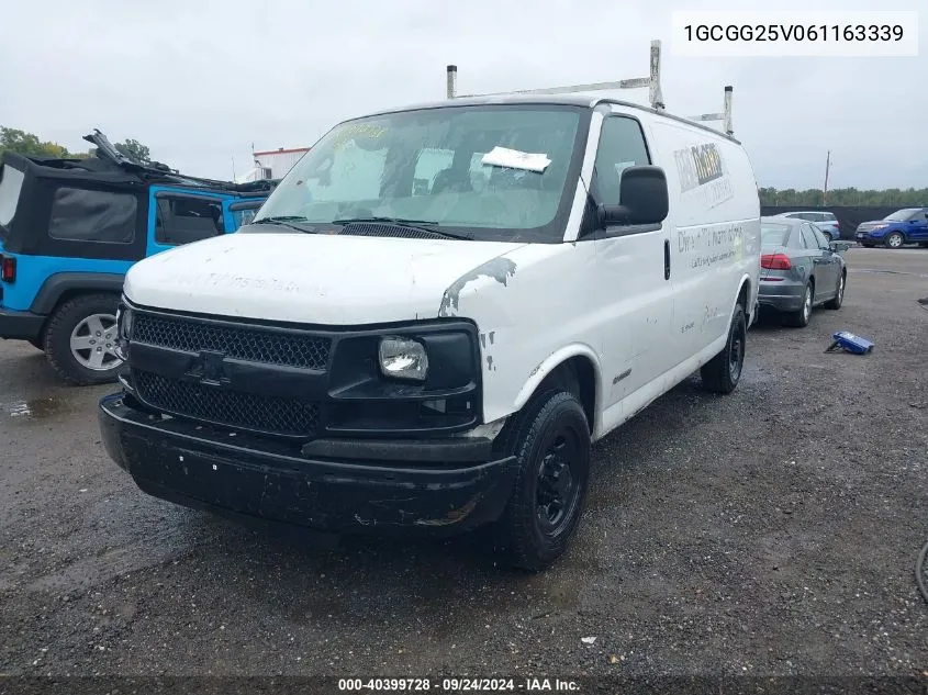 2006 Chevrolet Express Work Van VIN: 1GCGG25V061163339 Lot: 40399728