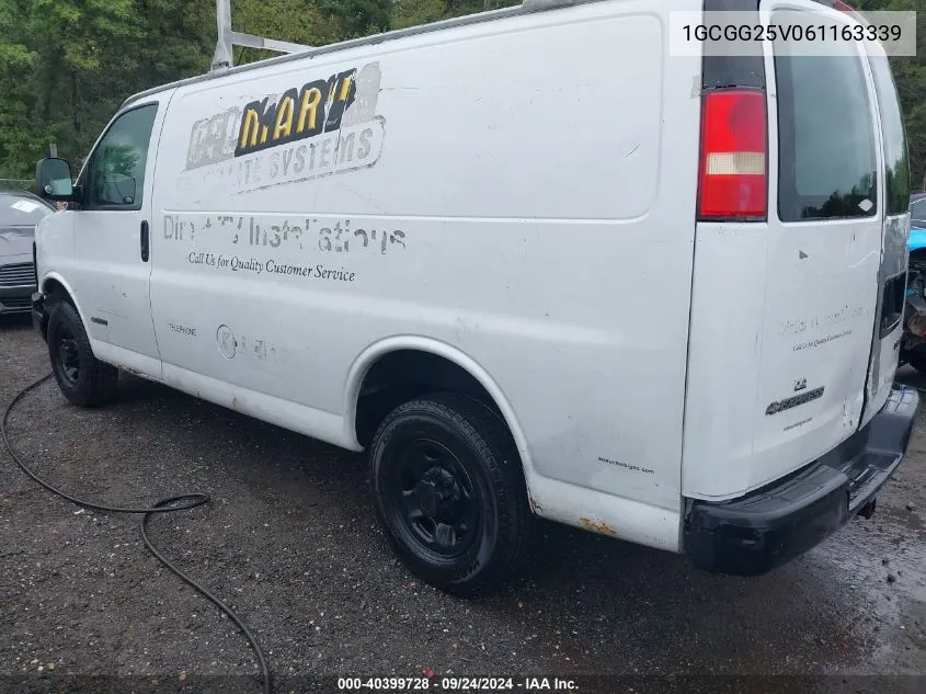 1GCGG25V061163339 2006 Chevrolet Express Work Van