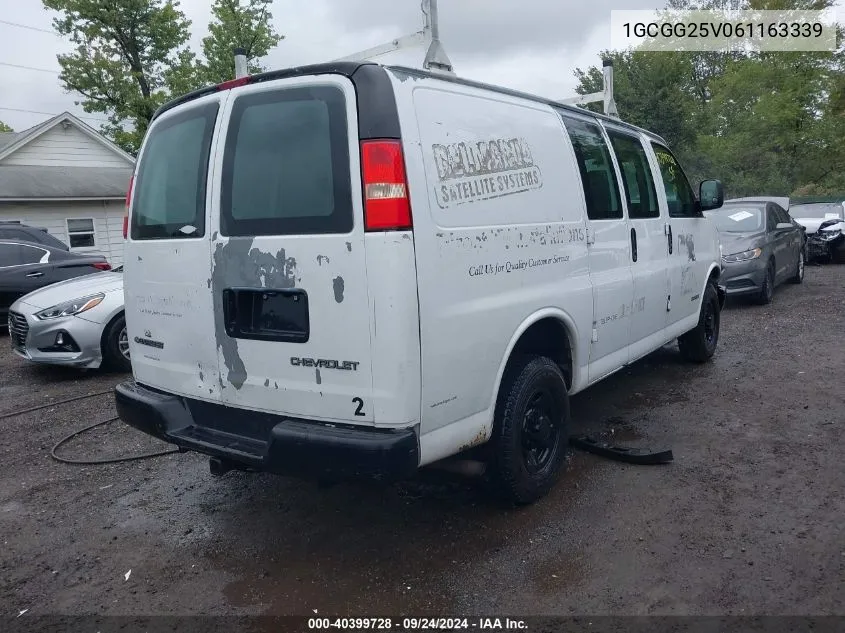 2006 Chevrolet Express Work Van VIN: 1GCGG25V061163339 Lot: 40399728