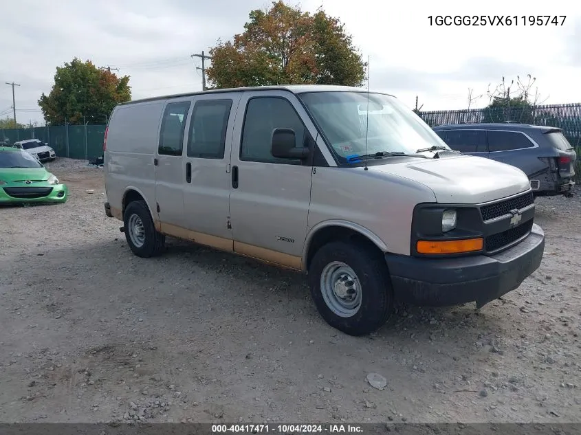 2006 Chevrolet Express Cargo Van Work Van VIN: 1GCGG25VX61195747 Lot: 40417471