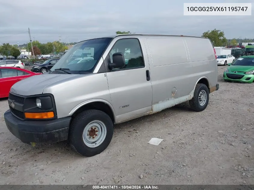 1GCGG25VX61195747 2006 Chevrolet Express Cargo Van Work Van