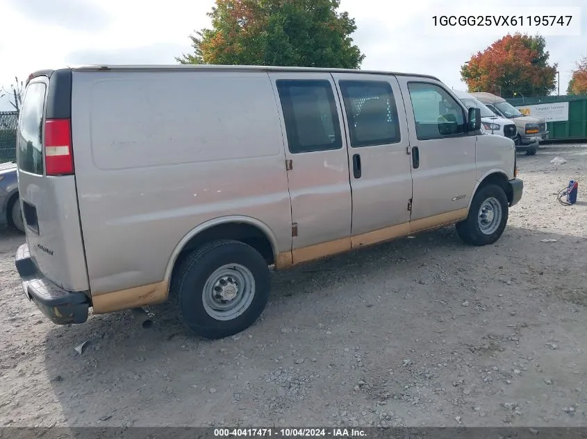 2006 Chevrolet Express Cargo Van Work Van VIN: 1GCGG25VX61195747 Lot: 40417471