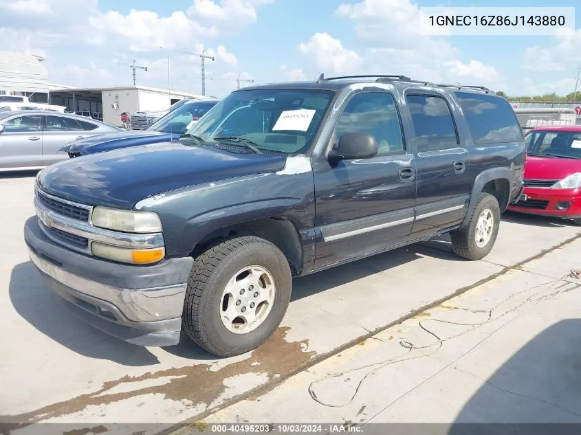 2006 Chevrolet Suburban 1500 Ls VIN: 1GNEC16Z86J143880 Lot: 40495203