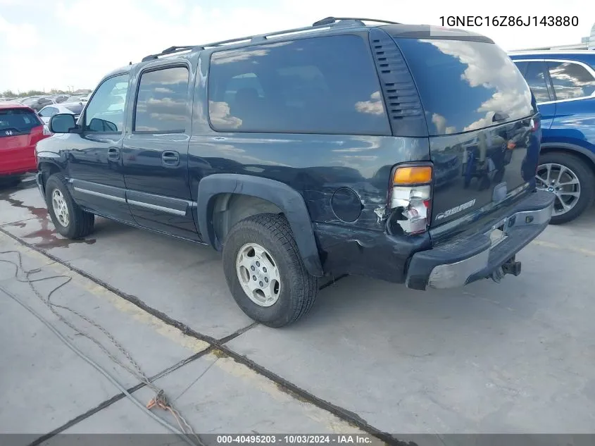 1GNEC16Z86J143880 2006 Chevrolet Suburban 1500 Ls