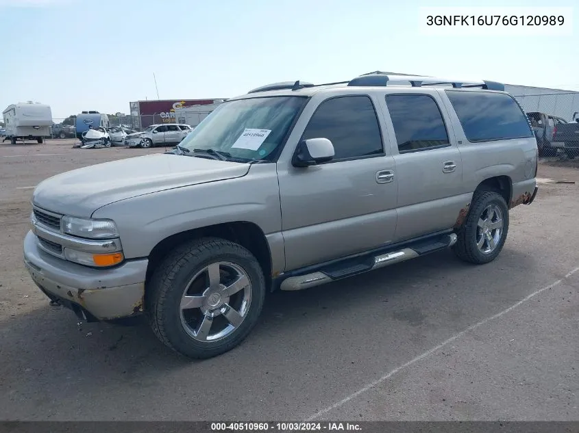 2006 Chevrolet Suburban 1500 Ltz VIN: 3GNFK16U76G120989 Lot: 40510960