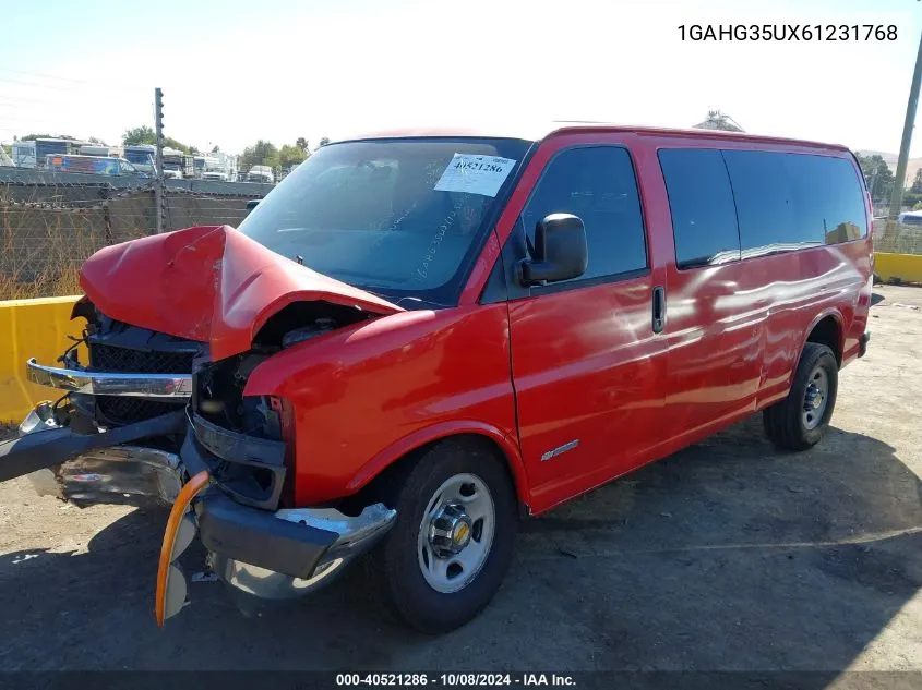 2006 Chevrolet Express G3500 VIN: 1GAHG35UX61231768 Lot: 40521286