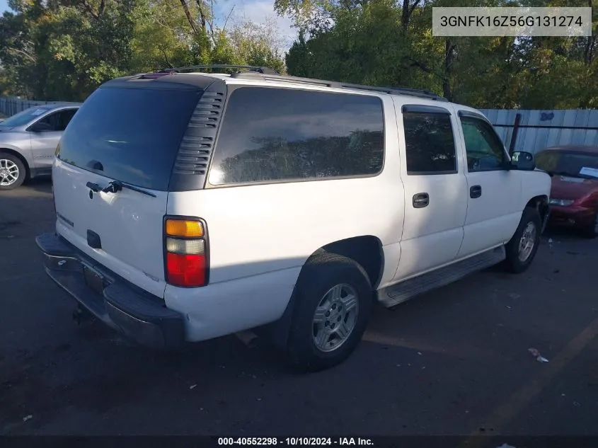 2006 Chevrolet Suburban 1500 Ls VIN: 3GNFK16Z56G131274 Lot: 40552298