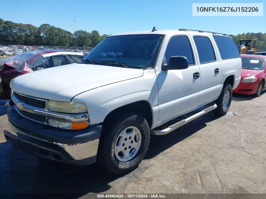 2006 Chevrolet Suburban 1500 Ls VIN: 1GNFK16Z76J152206 Lot: 40560420