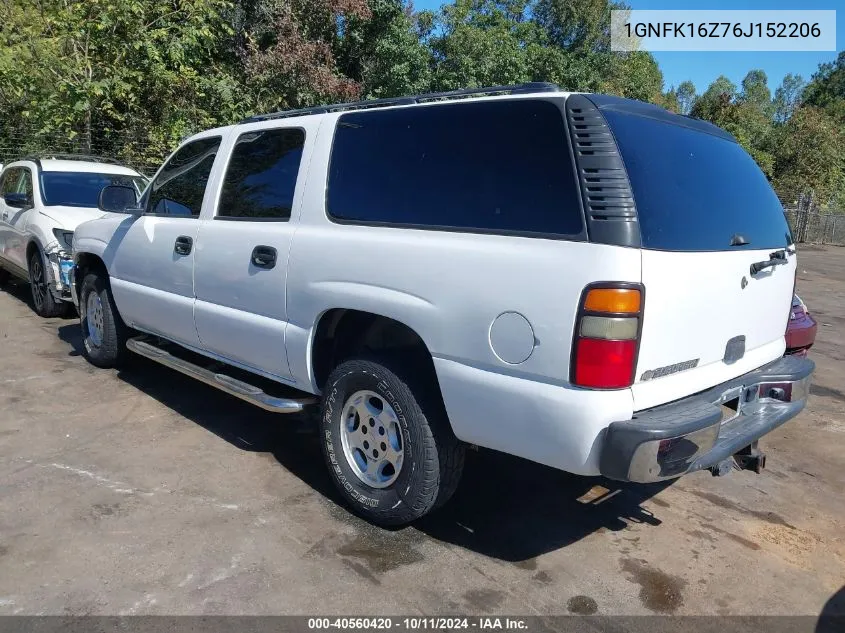 1GNFK16Z76J152206 2006 Chevrolet Suburban 1500 Ls