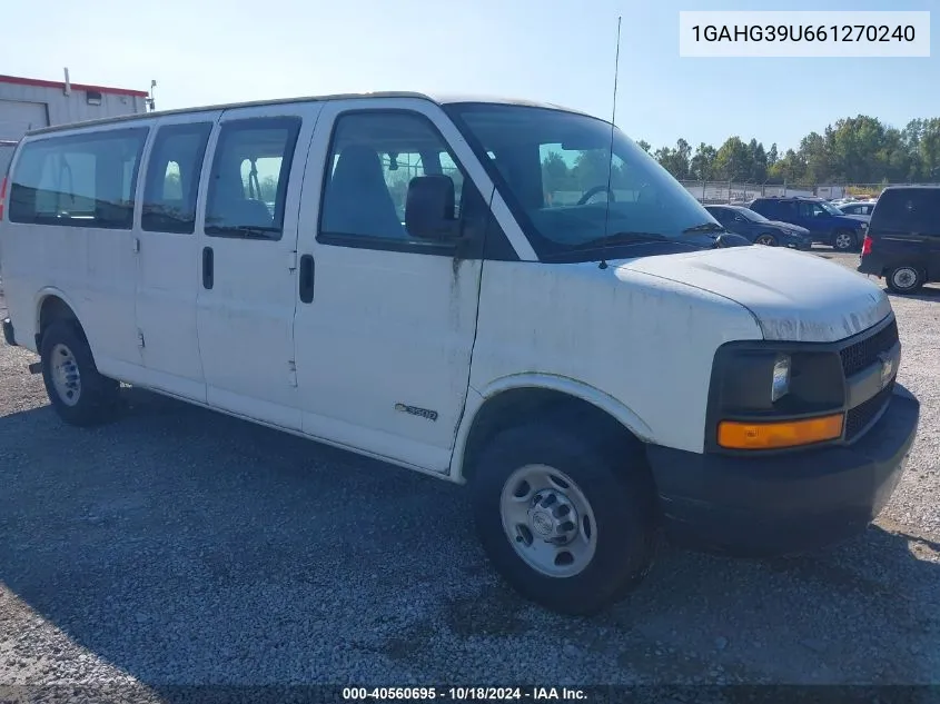 2006 Chevrolet Express Ls VIN: 1GAHG39U661270240 Lot: 40560695