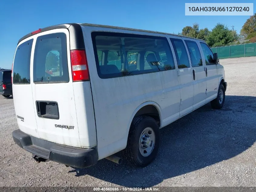 2006 Chevrolet Express Ls VIN: 1GAHG39U661270240 Lot: 40560695