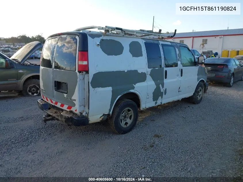 1GCFH15T861190824 2006 Chevrolet Express Work Van