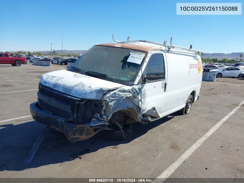 2006 Chevrolet Express Work Van VIN: 1GCGG25V261150088 Lot: 40625110