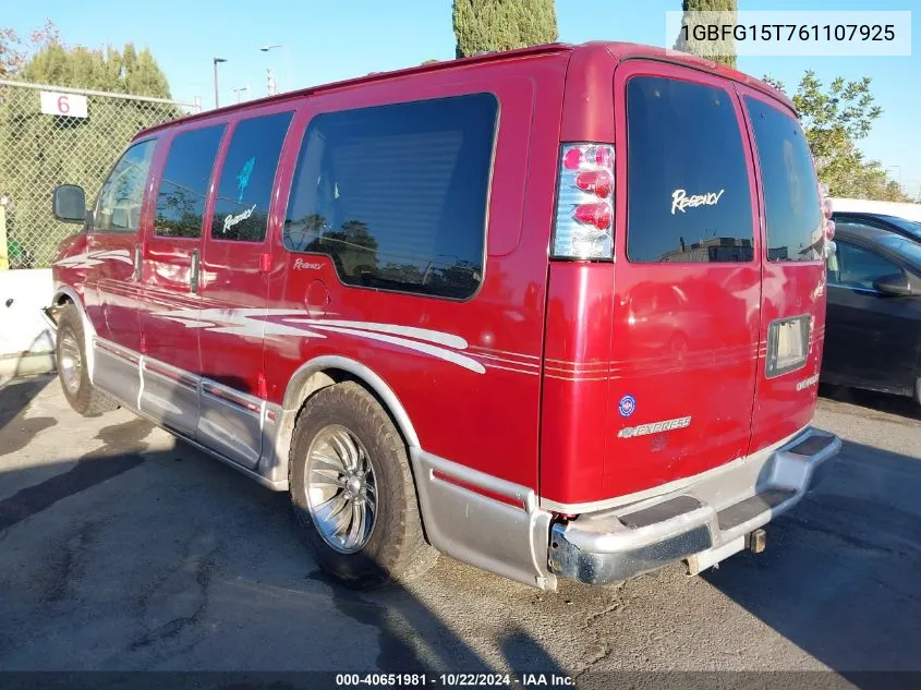 2006 Chevrolet Express Upfitter VIN: 1GBFG15T761107925 Lot: 40651981