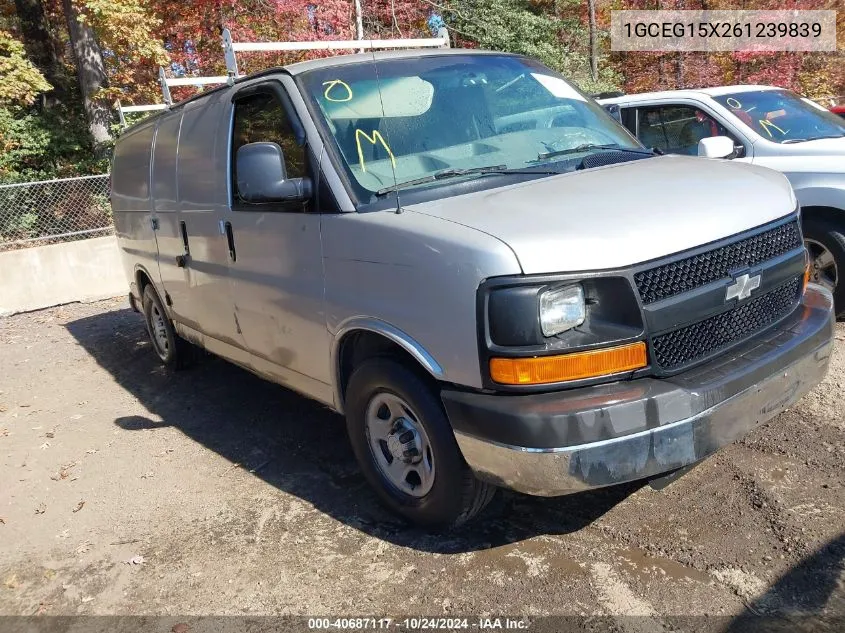 2006 Chevrolet Express Work Van VIN: 1GCEG15X261239839 Lot: 40687117