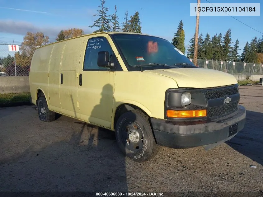 2006 Chevrolet Express Work Van VIN: 1GCFG15X061104184 Lot: 40696530