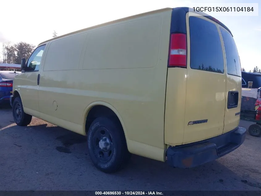 2006 Chevrolet Express Work Van VIN: 1GCFG15X061104184 Lot: 40696530