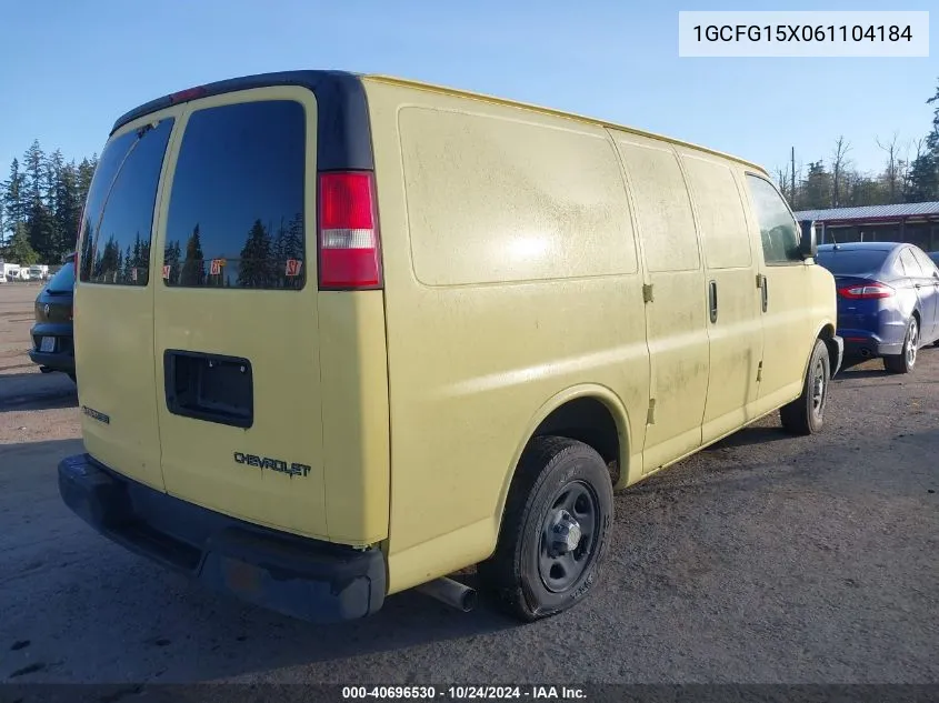 2006 Chevrolet Express Work Van VIN: 1GCFG15X061104184 Lot: 40696530