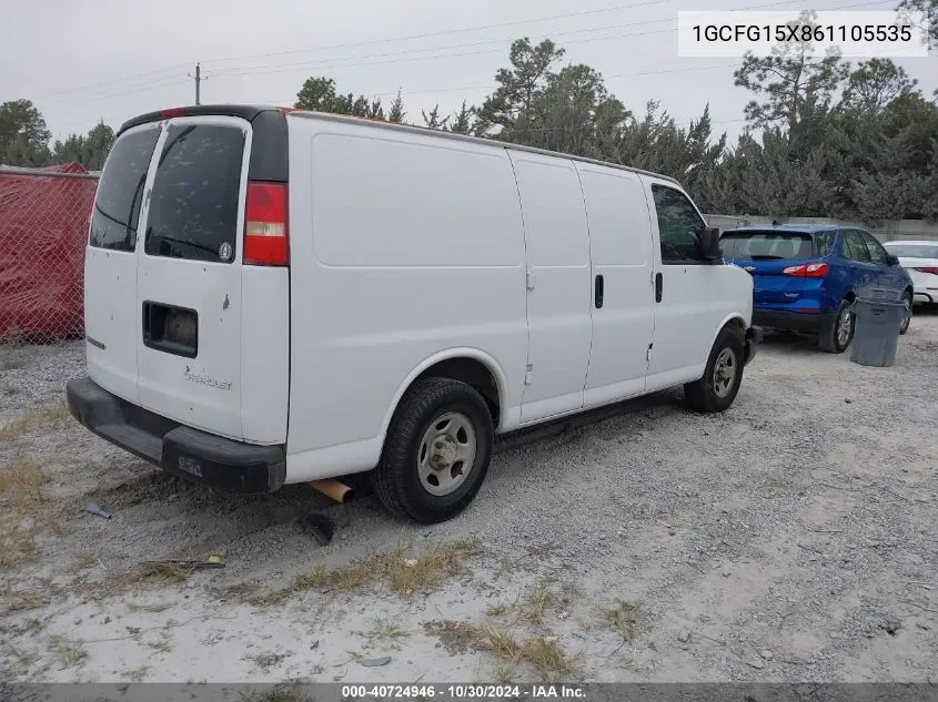 2006 Chevrolet Express Work Van VIN: 1GCFG15X861105535 Lot: 40724946