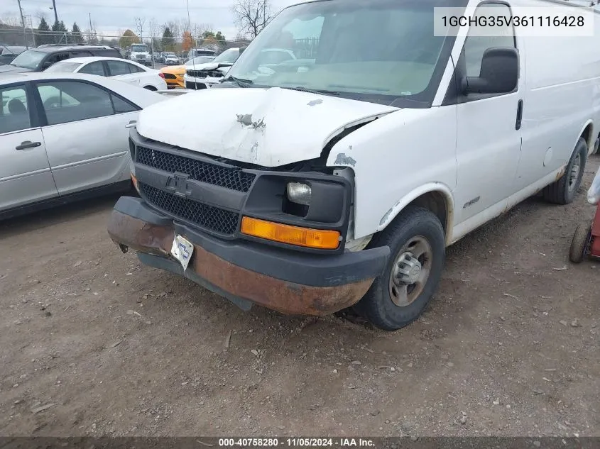 2006 Chevrolet Express Work Van VIN: 1GCHG35V361116428 Lot: 40758280